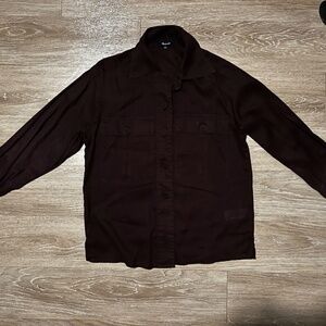 Madewell Burgundy Button-Up Shirt